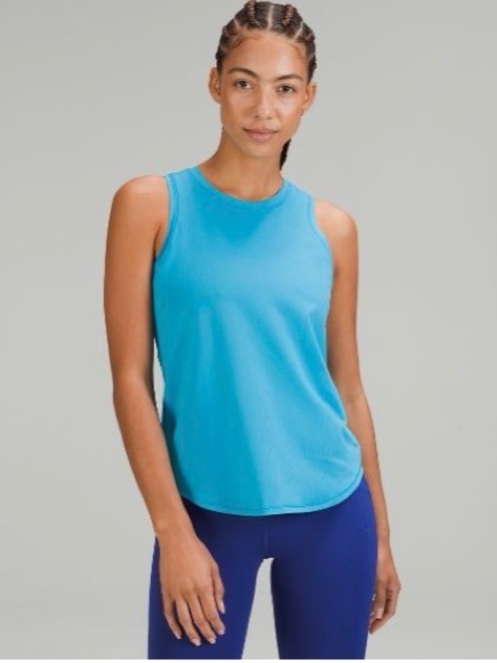 lululemon athletica High Neck Running and Traning Tank-Turquoise Tide Sz8